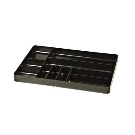 ERNST MANUFACTURING Ernst 10-Compartment Plastic Organizer Tray, Black 5011